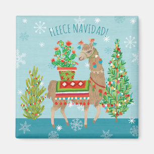 Fleece Navidad   reizendes Lama-Weihnachten Magnet