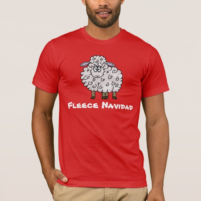Fleece Navidad Schaf-WeihnachtsT - Shirt (Vorderseite)