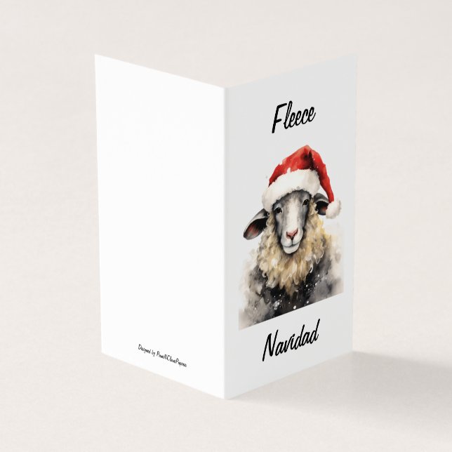 Fleece Navidad Weihnachtskarte (Vorderseite)