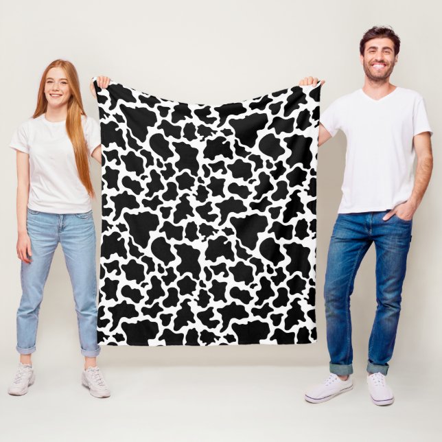 Fleece-Schwarz-Weiß-Kuh Fleecedecke (Beispiel)