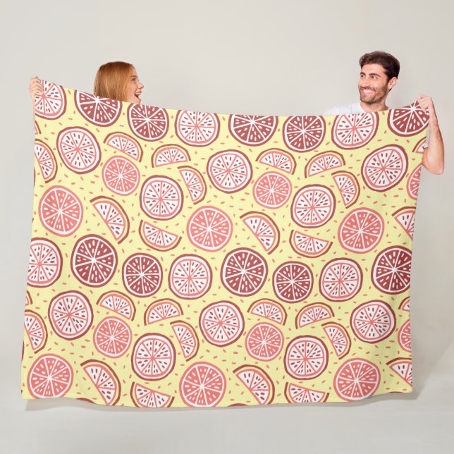 Fleecedecke aus Citrus Pattern (Beispiel)