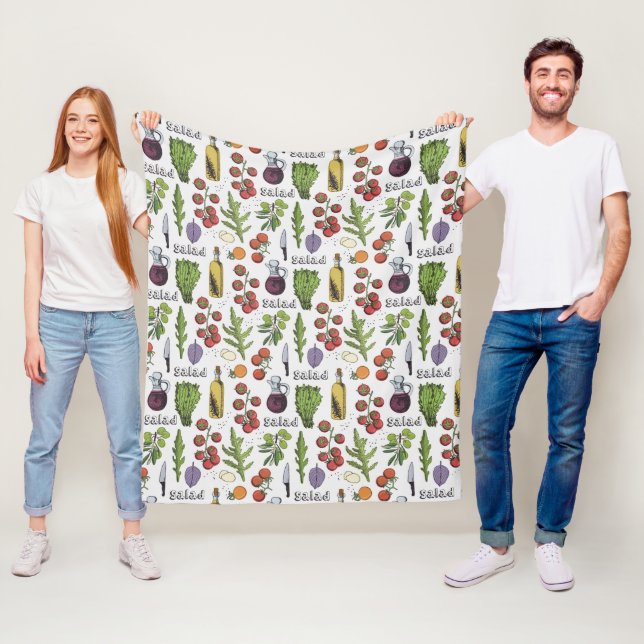 Fleecedecke aus Salad Pattern (Beispiel)