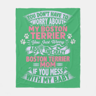 Fleecedecke "Boston Terrier".