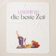 Fleecedecke für Buchliebhaberinnen – "Lesezeit"