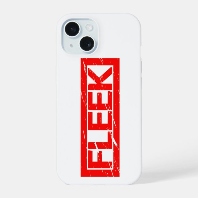Fleek-Briefmarke iPhone 15 Hülle (Rückseite)