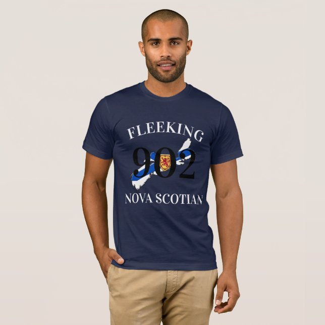 Fleeking Nova Scotian Halifax Dartmouth 902 T-Shir T-Shirt (Vorne ganz)