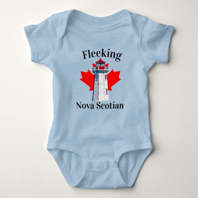 Fleeking Nova Scotian Halifax Dartmouth Lighthouse Baby Strampler (Vorderseite)