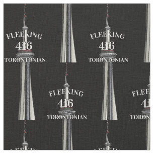 Fleeking Torontonian Ontario 416 Toronto Gewebe Stoff