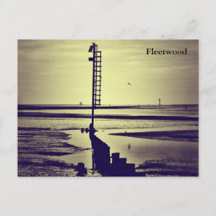 Fleetwood Beach & Wyre Light Postkarte