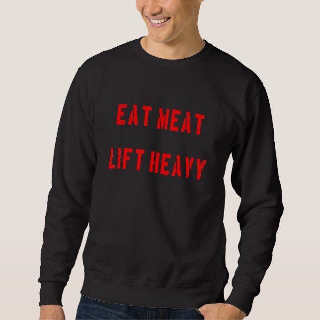 Fleisch auf Heavy 1 essen Sweatshirt (Vorderseite)
