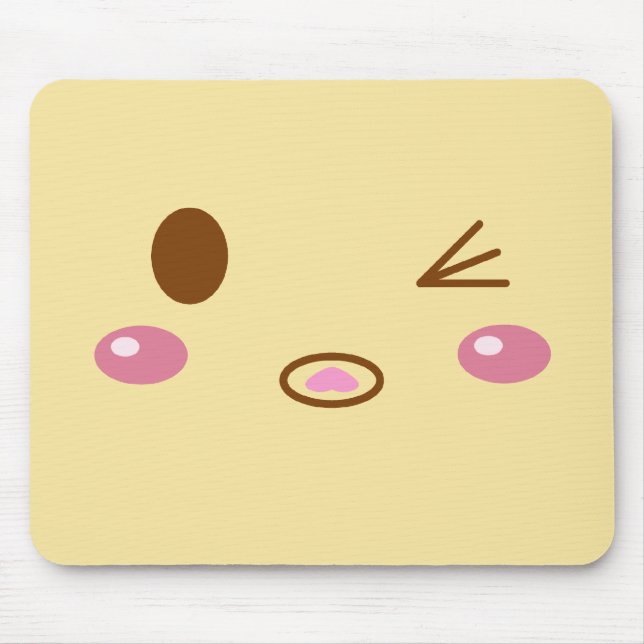 Fleisch-Brötchen-Gesicht Mousepad (Vorne)