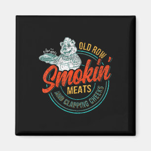 Fleisch der alten Row-Smokin und Kratzen der Wange Magnet