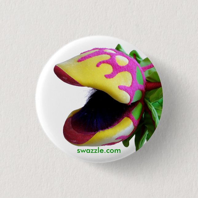 Fleisch fressender Pflanzen-Knopf Button (Vorderseite)
