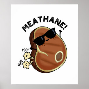 Fleisch-Hane Funny Farting Meat Pun Poster
