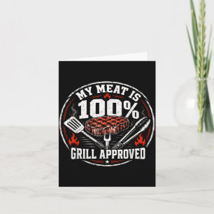 Fleisch ist 100% Grill genehmigt lustiger BBQ-Vate Karte