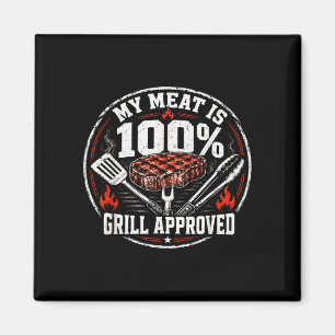 Fleisch ist 100% Grill genehmigt lustiger BBQ-Vate Magnet