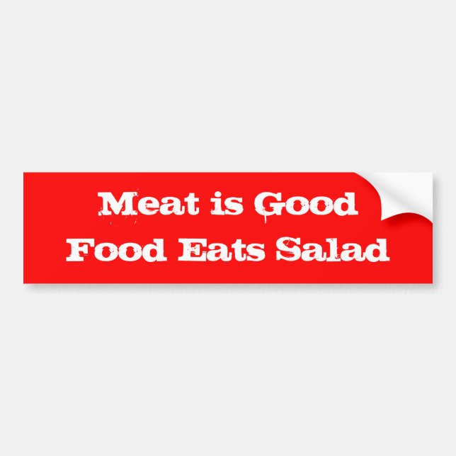 Fleisch ist GoodFood isst Salat Autoaufkleber (Vorne)