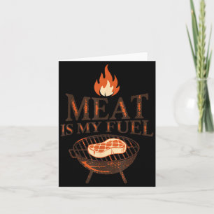 Fleisch ist meine Kraft Barbecue Grill Flamme Karte