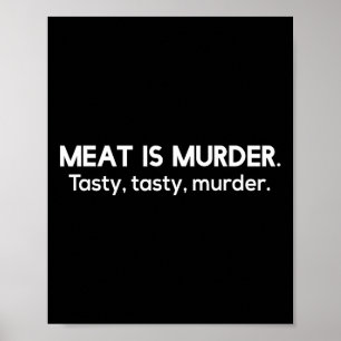 Fleisch Ist Mord Lecker Lecker Mord Sarcastic Bbq  Poster