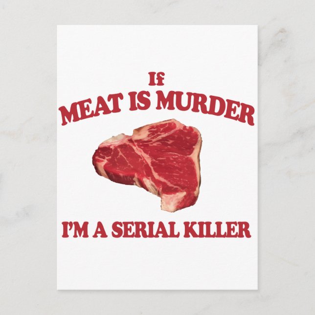 Fleisch ist Mord Postkarte (Vorderseite)