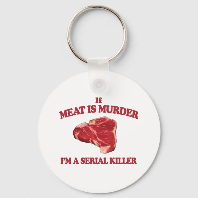 Fleisch ist Mord Schlüsselanhänger (Vorderseite)