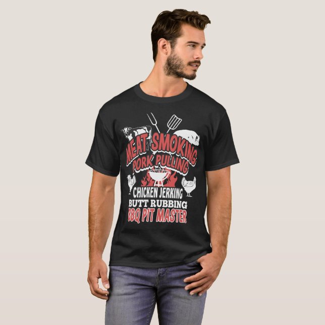 Fleisch-rauchendes Schweinefleisch, das T-Shirt (Vorne ganz)