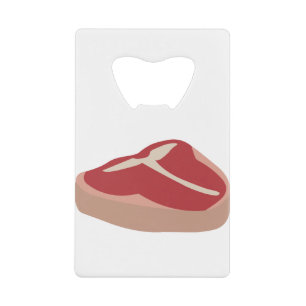 Fleisch Roh Steak Frisches Protein Schweineschlitt Geldbeutel Flaschenöffner