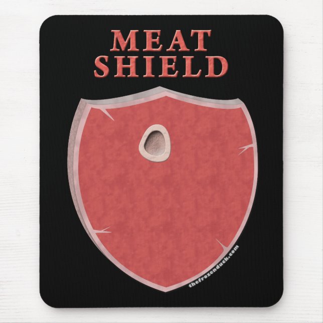 Fleisch-Schild Mousepad (Vorne)