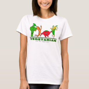 Fleisch schlecht, Gemüse gut Vegetarier T-Shirt