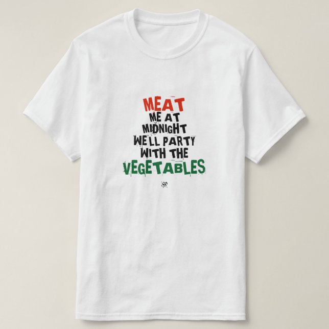 Fleisch und Gemüse T-Shirt (Design vorne)