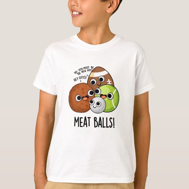 Fleischbälle Funny Food Puff T-Shirt (Vorderseite)