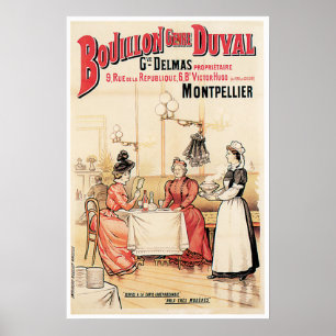 Fleischbrühe-Vintage Nahrungsmittelanzeigen-Kunst Poster