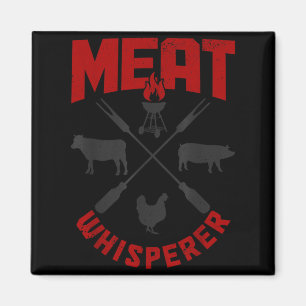 Fleischflüsterer Bbq Grill Grillen Chef Fleisch Magnet
