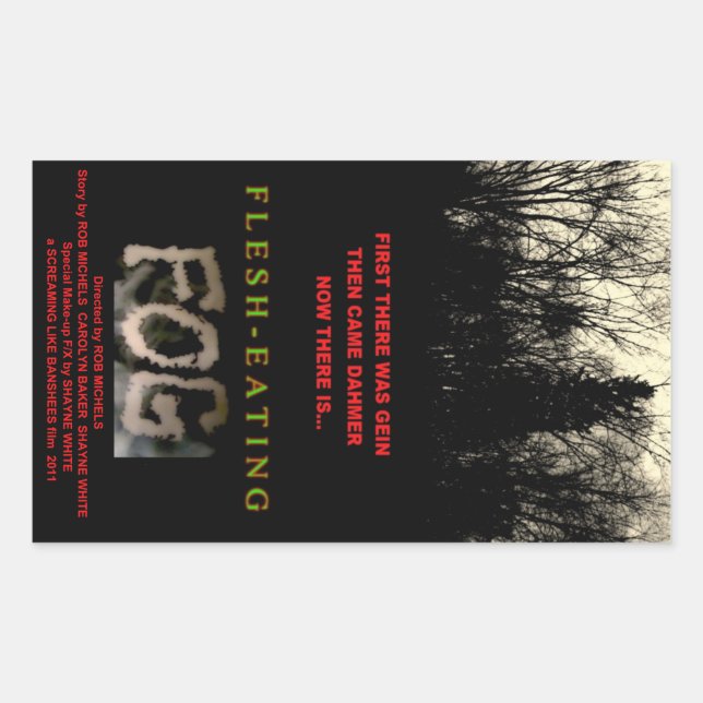 Fleischfresser Rechteckiger Aufkleber (Vorderseite)