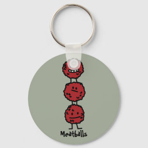 Fleischklöschen-Fleischklöschen gestapelt auf Schlüsselanhänger