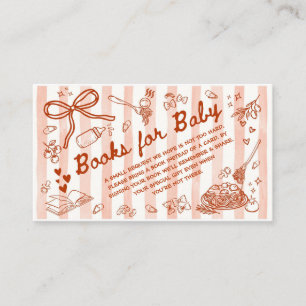Fleischklößchen Italienische Babyparty-Bücher für Begleitkarte