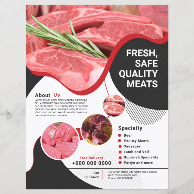 Fleischladen | Butcher Shop Flyer (Vorderseite)