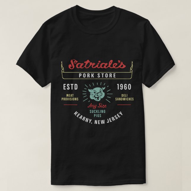 Fleischmarkt Funny Meat Pork Store Satriales Lover T-Shirt (Design vorne)