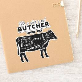 Fleischmarkt und Metzgerei-Facharbeiter - Funny Qu Aufkleber