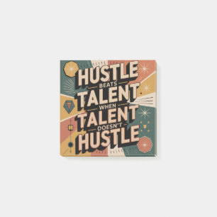 Fleiß schlägt Talent, wenn Talent nicht schuftet Post-it Klebezettel
