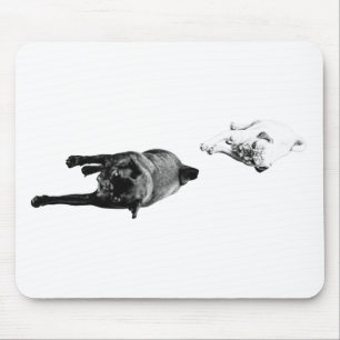 Fleißige Arbeiter, Hunde-Schreibtisch-Duo Mousepad