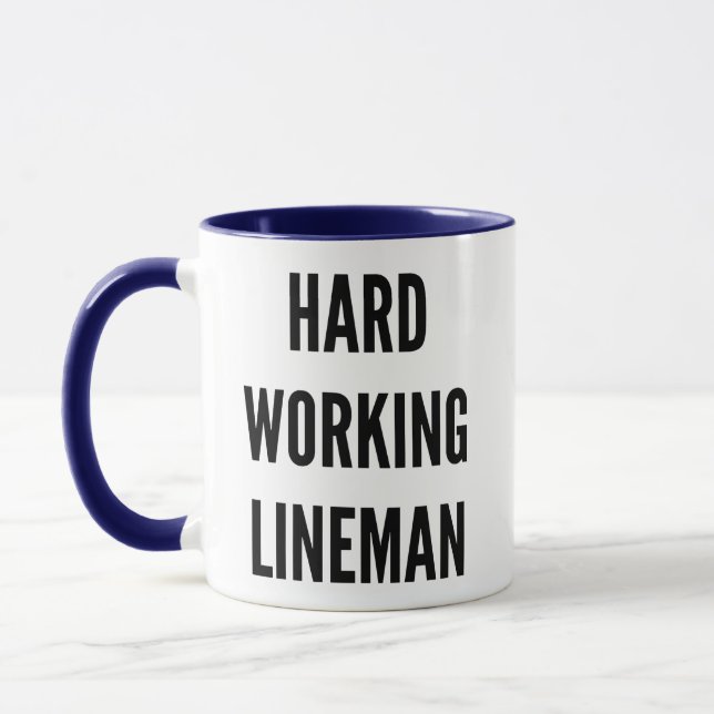 fleißige Lineman Tasse (Links)
