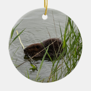 Fleißiger Biber Keramik Ornament