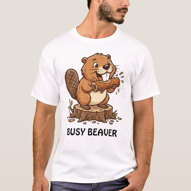 Fleißiger Biber T-Shirt (Vorderseite)