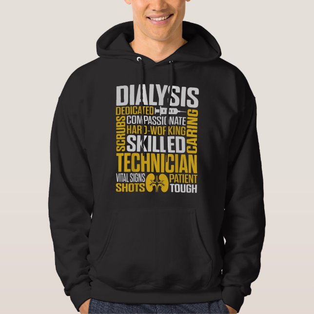 Fleißiger Dialysetechniker Nephrologie-Tech Hoodie (Vorderseite)