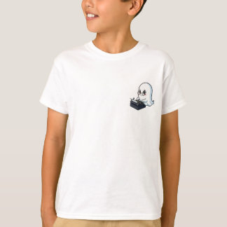 Fleißiger Geist tippt auf Schreibmaschine Kinder T-Shirt
