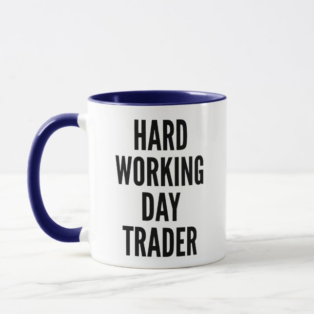 fleißiger Tageshändler Tasse (Links)
