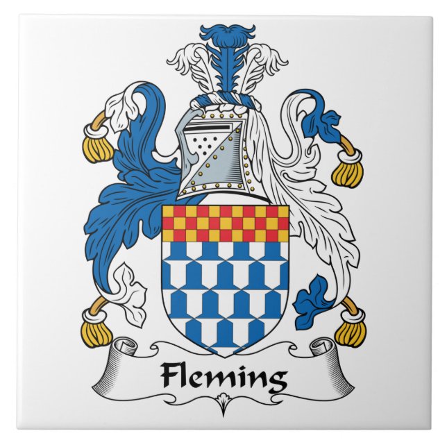 Fleming Familienwappen Fliese (Vorderseite)