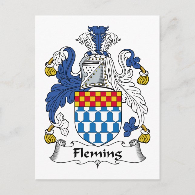 Fleming-Familienwappen Postkarte (Vorderseite)