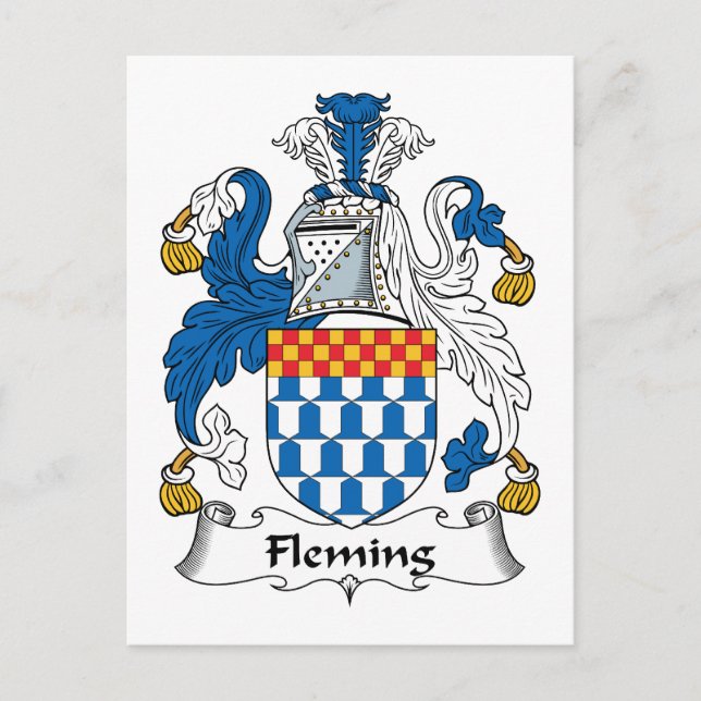 Fleming-Familienwappen Postkarte (Vorderseite)
